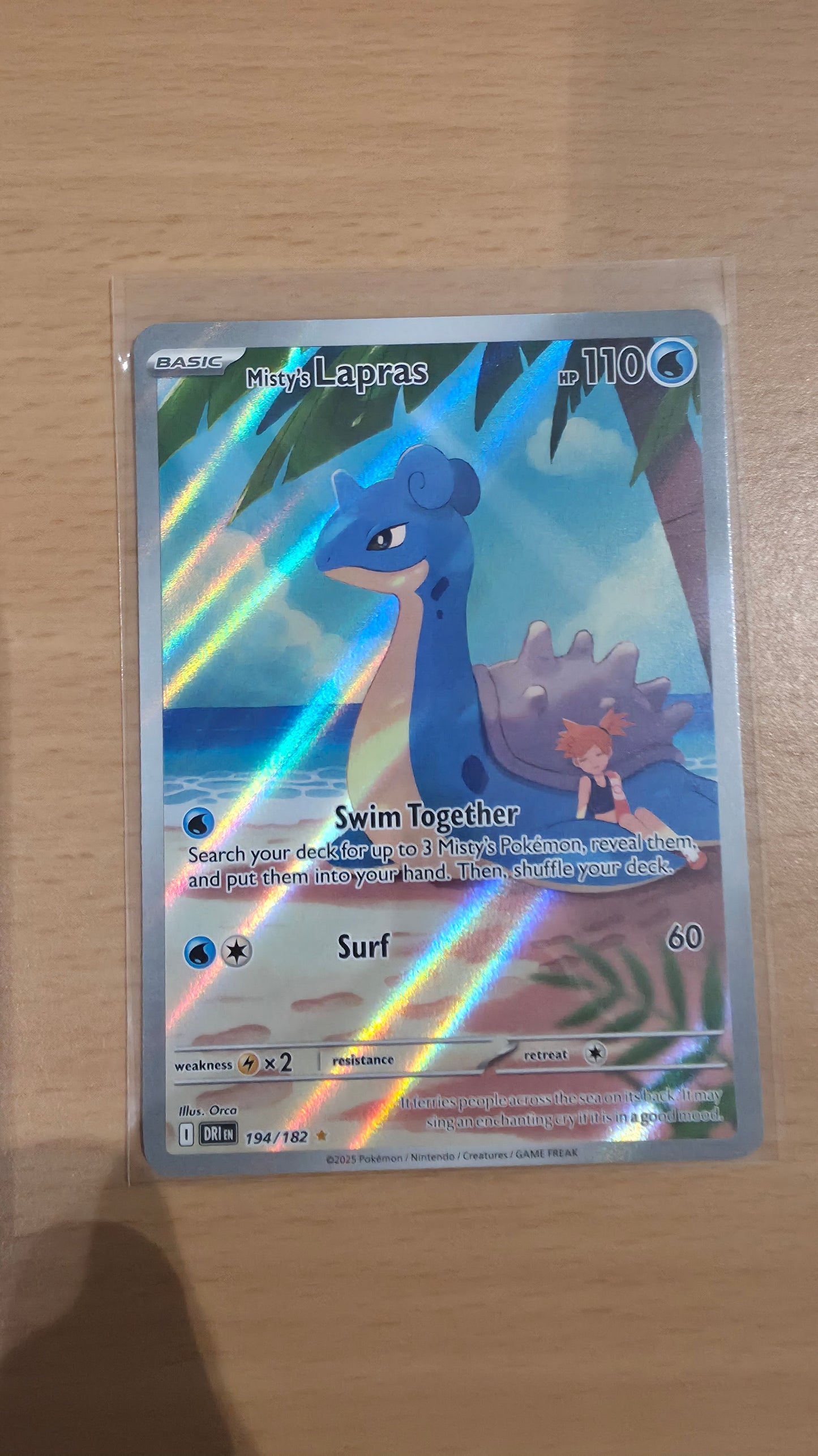 Misty's Lapras English 194/182 Holo IR