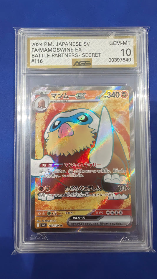 Mamoswine AGS 10 - ex (SR) 116/100 SV9 Battle Partners